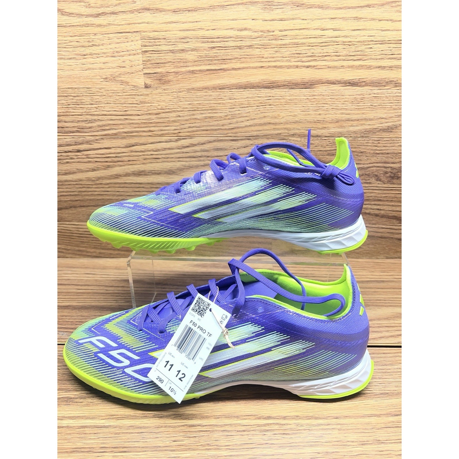 Adidas Soccer Turf Shoes F50 Pro Radiant Blaze Purple Jh7665 Mens Size 11